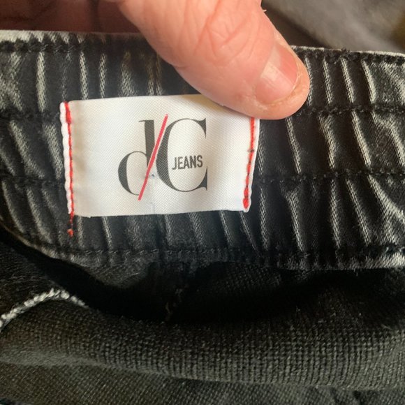 DC Jeans, black acid wash, size 2XL, lightly loved . Elastic ankle and waist - Picture 2 of 5